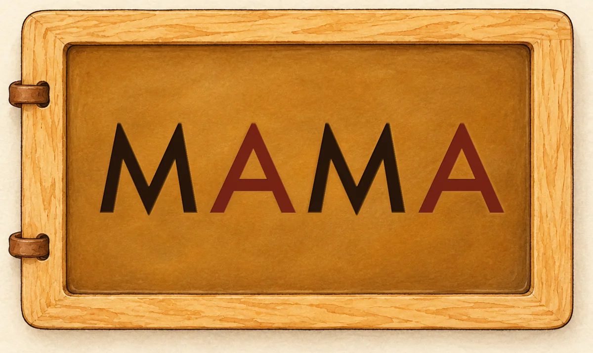 Na tabliczce: MAMA