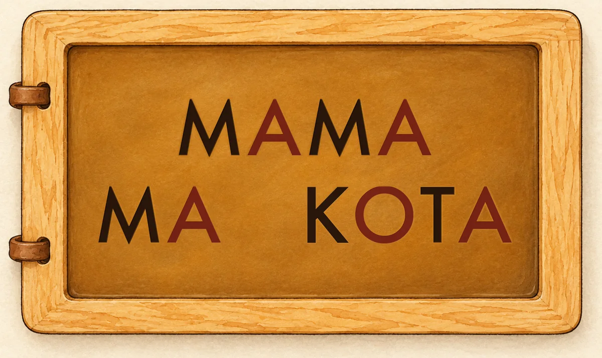 Na tabliczce: MAMA MA KOTA