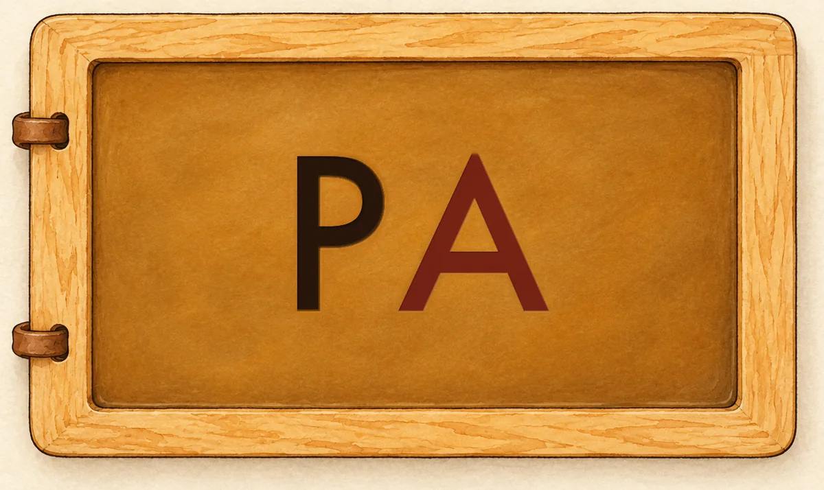 Na tabliczce: PA