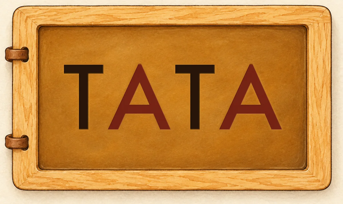 Na tabliczce: TATA