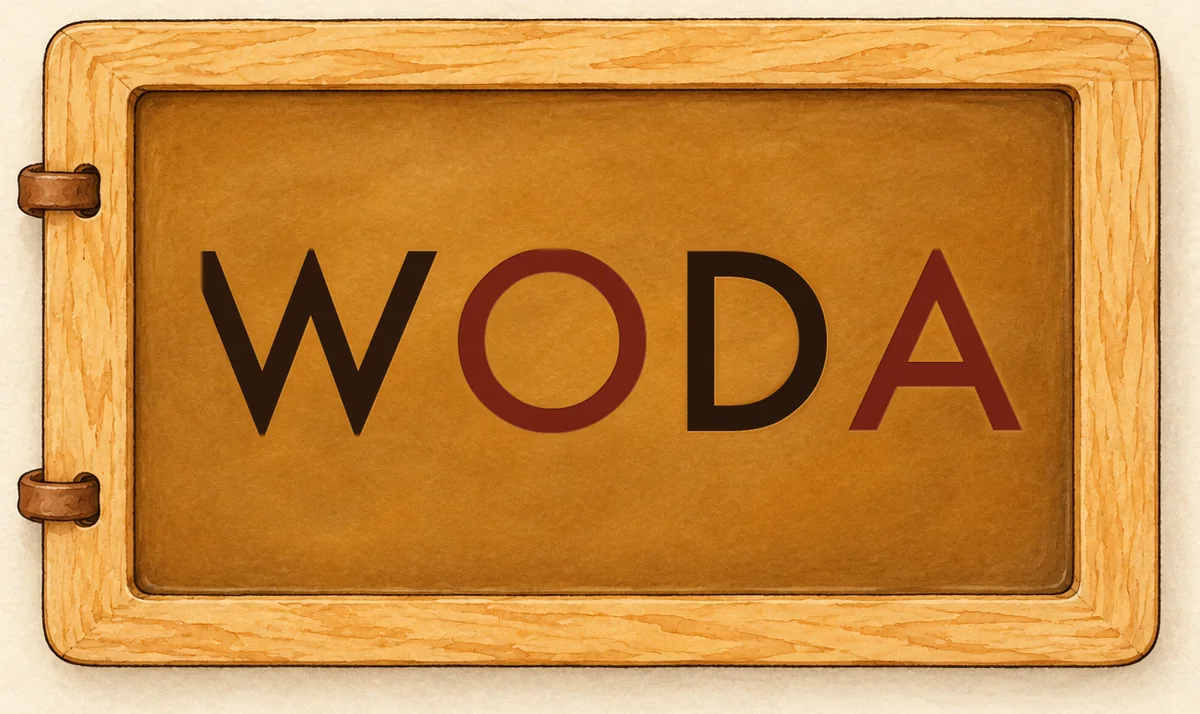 Na tabliczce: WODA